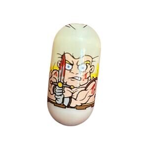 Mighty Beanz #125 Warrior Bean Glow 2003 Series 2 Moose Y2K Collectible Toy